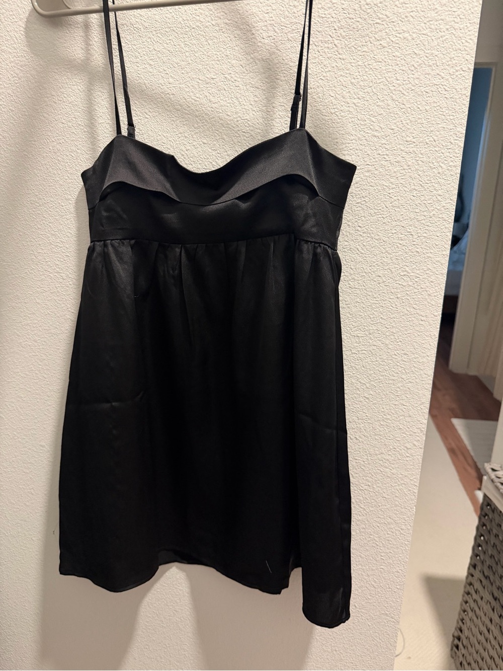 Princess Polly Black Satin Cowl Neck Mini Dress
